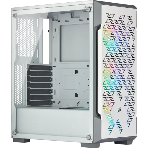 Corsair iCUE 220T RGB Airflow CC-9011174-WW USB 3.0 Temperli Cam Beyaz ATX Mid-Tower Gaming (Oyuncu) Kasa