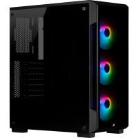 Corsair iCUE 220T RGB CC-9011190-WW USB 3.0 Temperli Cam Siyah ATX Mid-Tower Gaming (Oyuncu) Kasa