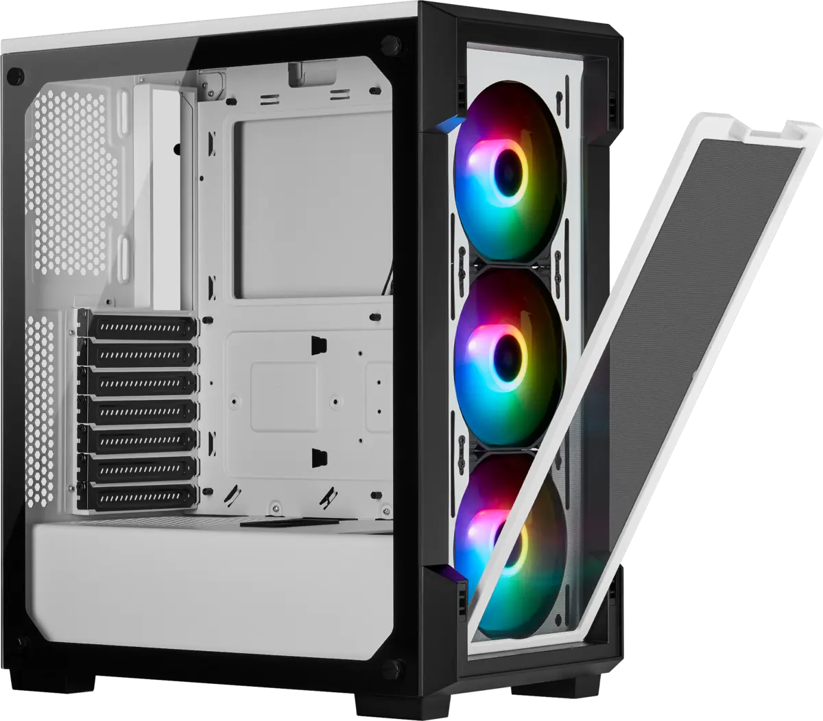 Corsair iCUE 220T RGB CC-9011191-WW USB 3.0 Temperli Cam Beyaz ATX Mid-Tower Gaming (Oyuncu) Kasa