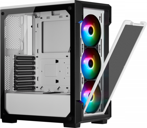 Corsair iCUE 220T RGB CC-9011191-WW USB 3.0 Temperli Cam Beyaz ATX Mid-Tower Gaming (Oyuncu) Kasa