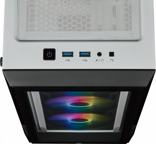 Corsair iCUE 220T RGB CC-9011191-WW USB 3.0 Temperli Cam Beyaz ATX Mid-Tower Gaming (Oyuncu) Kasa