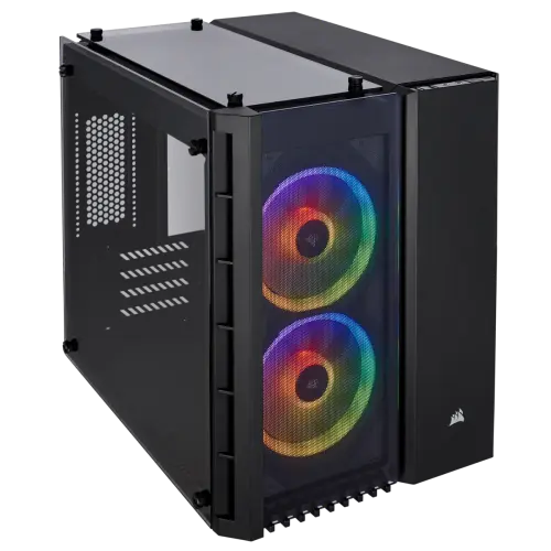 Corsair Crystal Series 280X RGB CC-9011135-WW USB 3.0 Temperli Cam Siyah Micro-ATX Gaming (Oyuncu) Kasa