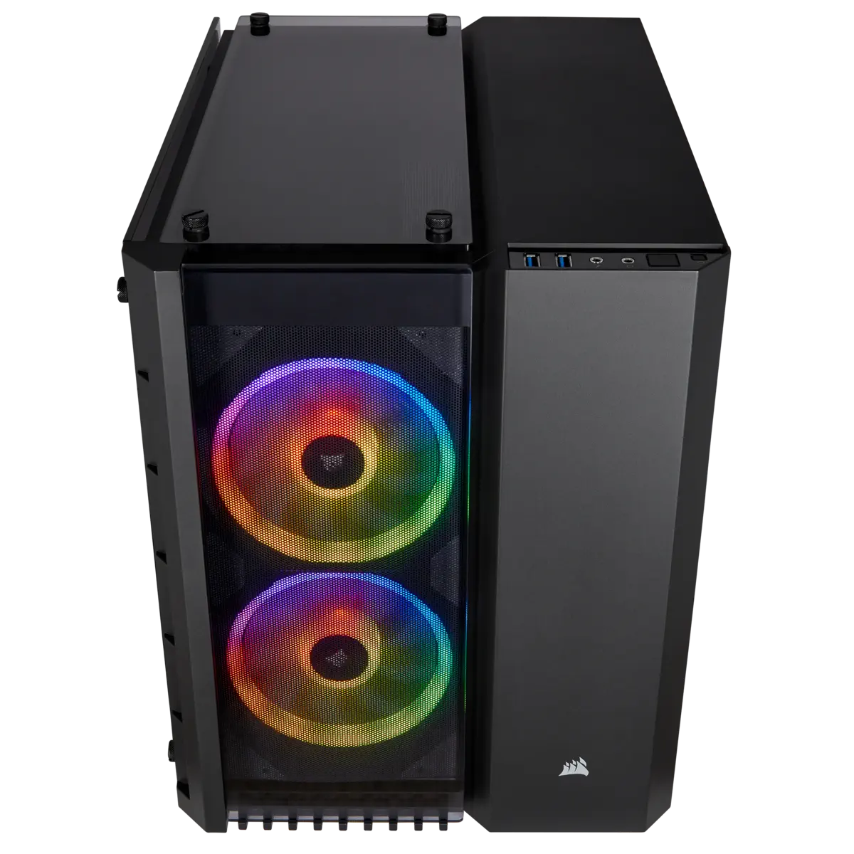 Corsair Crystal Series 280X RGB CC-9011135-WW USB 3.0 Temperli Cam Siyah Micro-ATX Gaming (Oyuncu) Kasa