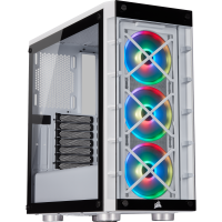 Corsair iCUE 465X RGB CC-9011189-WW USB 3.1 Temperli Cam Beyaz ATX Mid-Tower Gaming (Oyuncu) Kasa