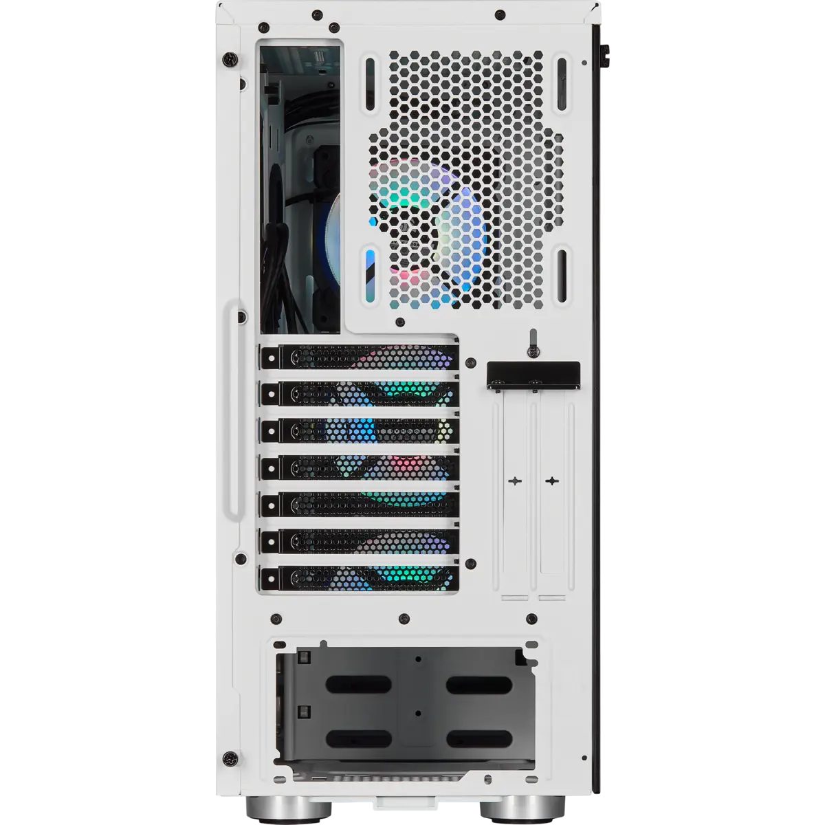 Corsair iCUE 465X RGB CC-9011189-WW USB 3.1 Temperli Cam Beyaz ATX Mid-Tower Gaming (Oyuncu) Kasa
