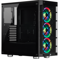 Corsair iCUE 465X RGB CC-9011188-WW USB 3.1 Temperli Cam Siyah ATX Mid-Tower Gaming (Oyuncu) Kasa