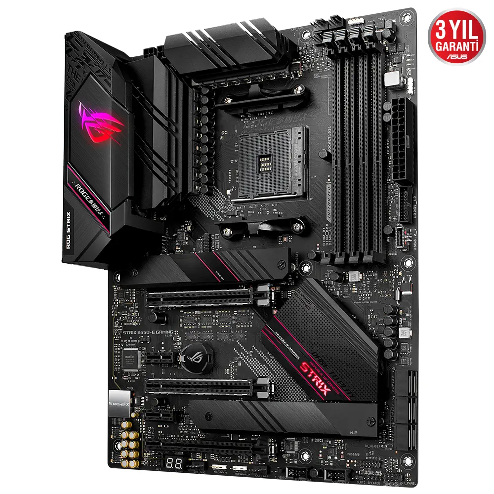 Asus ROG Strix B550-E Gaming AMD B550 Soket AM4 DDR4 4600(OC)MHz ATX Gaming (Oyuncu) Anakart