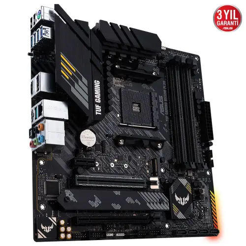 Asus Tuf Gaming B550M-Plus AMD B550 Soket AM4 DDR4 4600(OC)MHz mATX Gaming (Oyuncu) Anakart