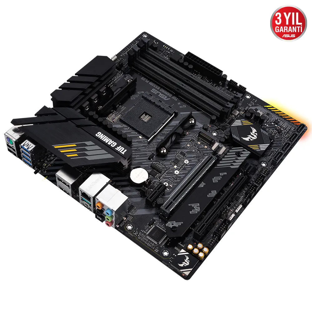ASUS Tuf Gaming B550M-Plus AMD B550 Soket AM4 DDR4 4600(OC)MHz mATX Gaming (Oyuncu) Anakart