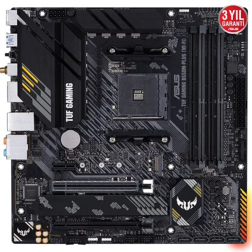 Asus TUF Gaming B550M-Plus (WI-FI) AMD B550 Soket AM4 DDR4 4600(OC)MHz mATX Gaming (Oyuncu) Anakart