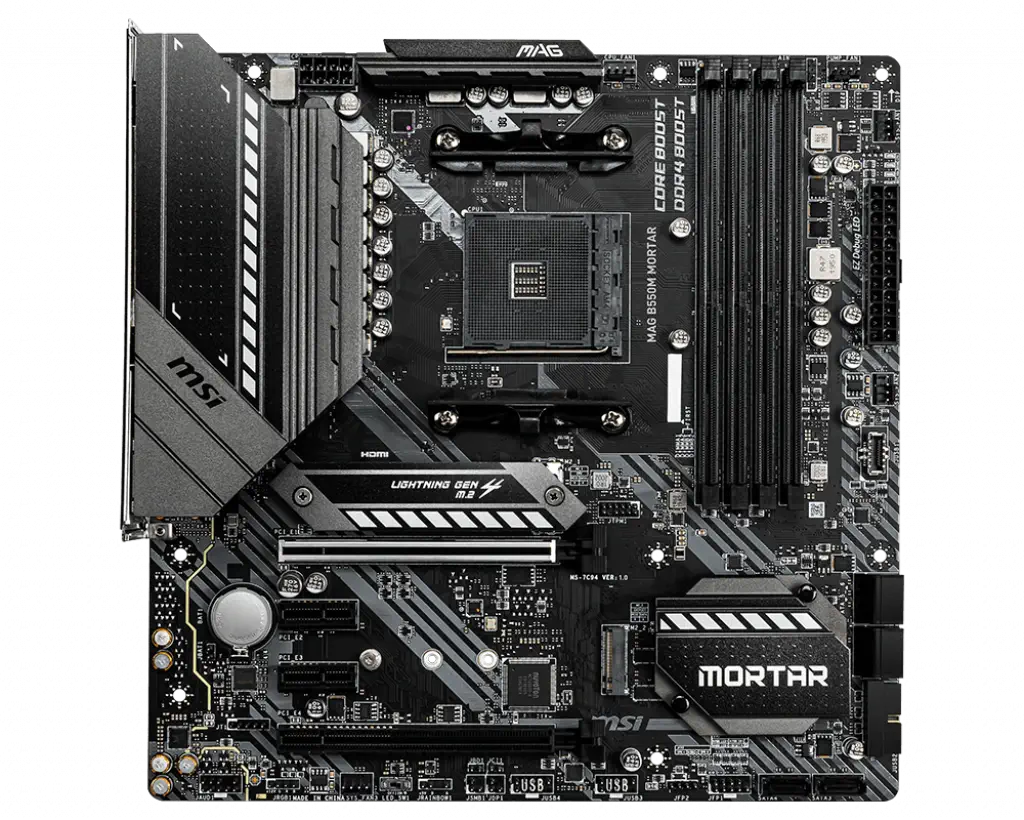 MSI MAG B550M MORTAR AMD B550 Soket AM4 DDR4 4400(OC)Mhz mATX Gaming (Oyuncu) Anakart