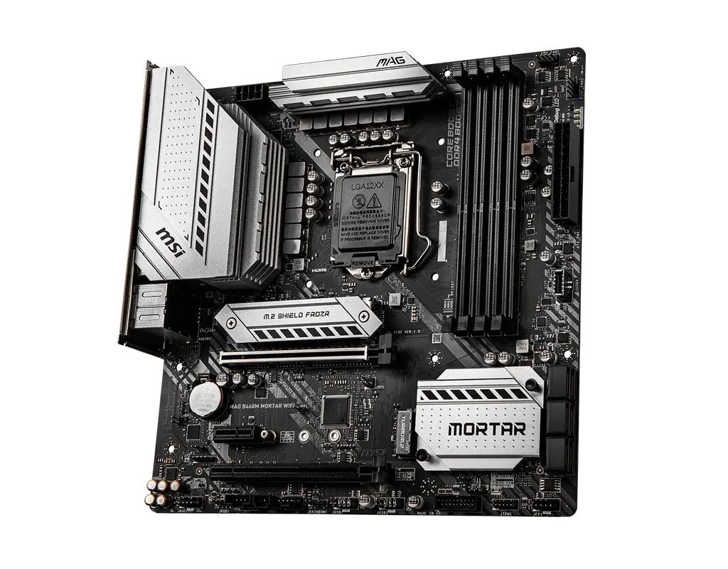 MSI MAG B460M MORTAR WIFI Intel B460 Soket 1200 DDR4 2933MHz mATX Gaming (Oyuncu) Anakart