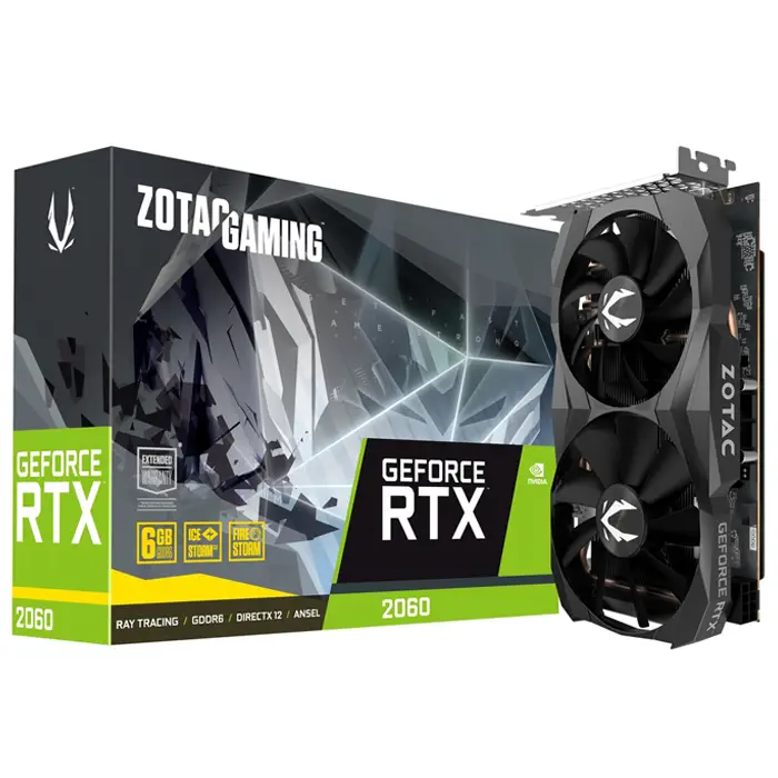 Zotac Gaming GeForce RTX 2060 ZT-T20600K-10M 6GB GDDR6 192Bit DX12 Gaming (Oyuncu) Ekran Kartı