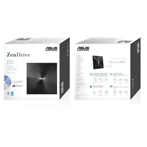 Asus ZenDrive Ultra Slim SDRW-08U7M-U Siyah DVD Yazıcı