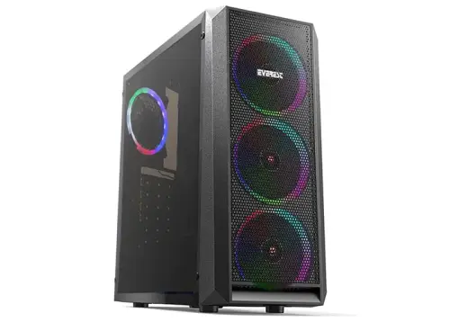 Everest X-MESH 4 x Rainbow Fan USB 3.0 ATX Mini Tower Gaming Kasa