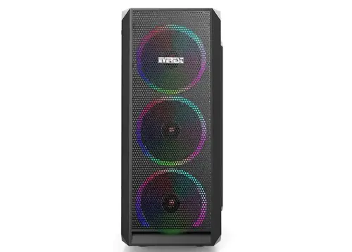 Everest X-MESH 4 x Rainbow Fan USB 3.0 ATX Mini Tower Gaming Kasa