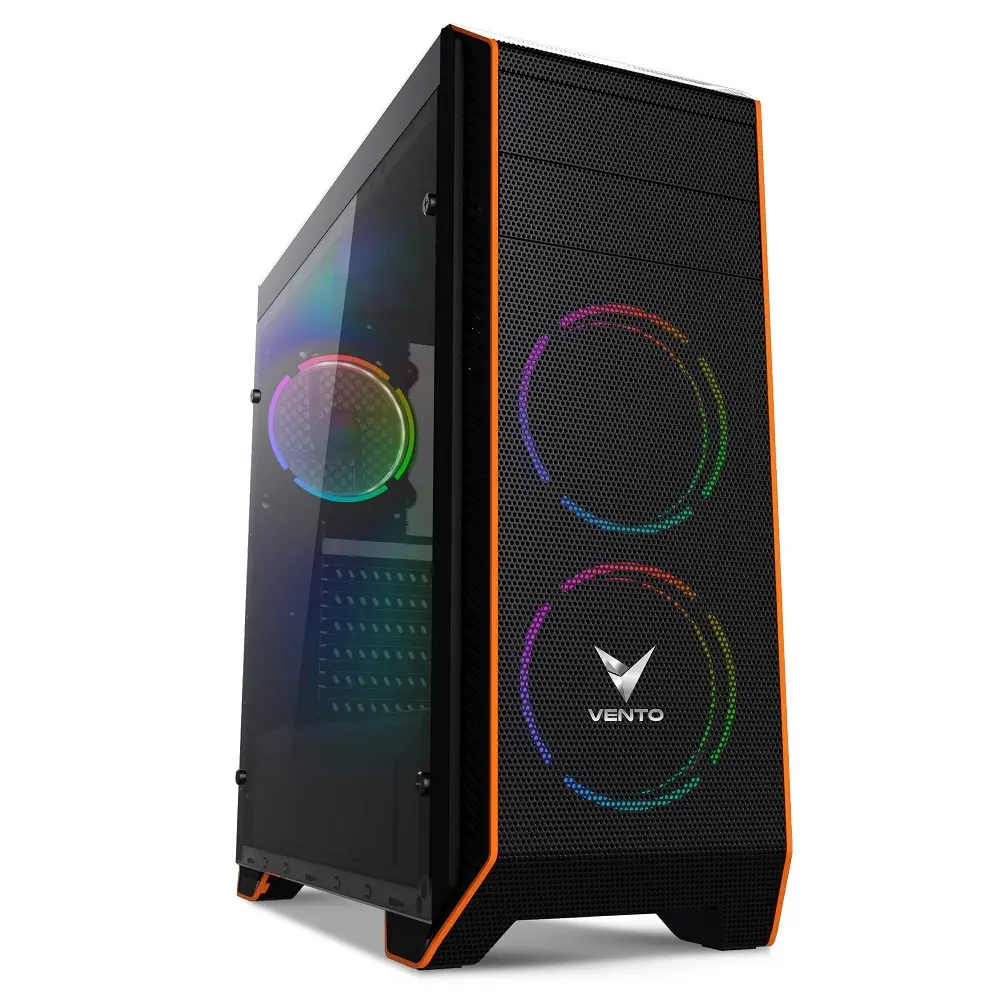 Vento VG06F+ 700W 80 Plus Dahili PSU`lu USB 3.0 Pencereli ATX Mid-Tower Gaming (Oyuncu) Kasa