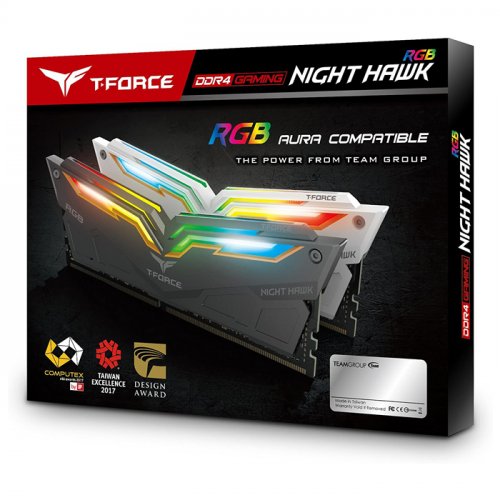 Team T-Force Night Hawk RGB 16GB (2x8GB) DDR4 3600MHz CL18 Beyaz Gaming Ram