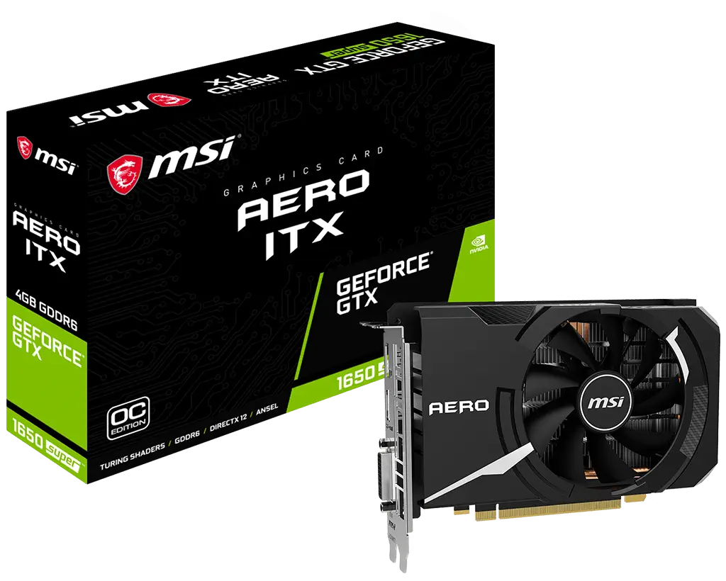 MSI GeForce GTX 1650 Super AERO ITX OC 4GB GDDR6 128Bit DX12 Gaming (Oyuncu) Ekran Kartı