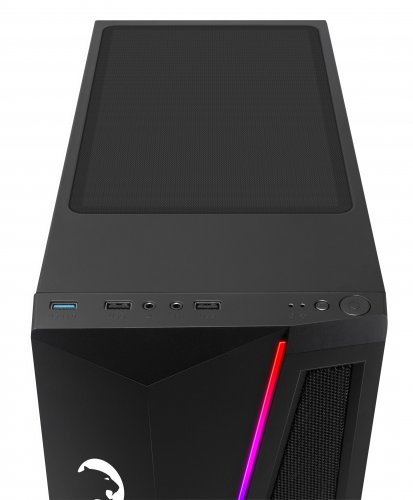 GamePower Dark Side 550W +80 Bronze Dahili PSU` lu 1x120mm ARGB Fan ARGB Led Bar Temperli Cam Gaming Mid ATX 