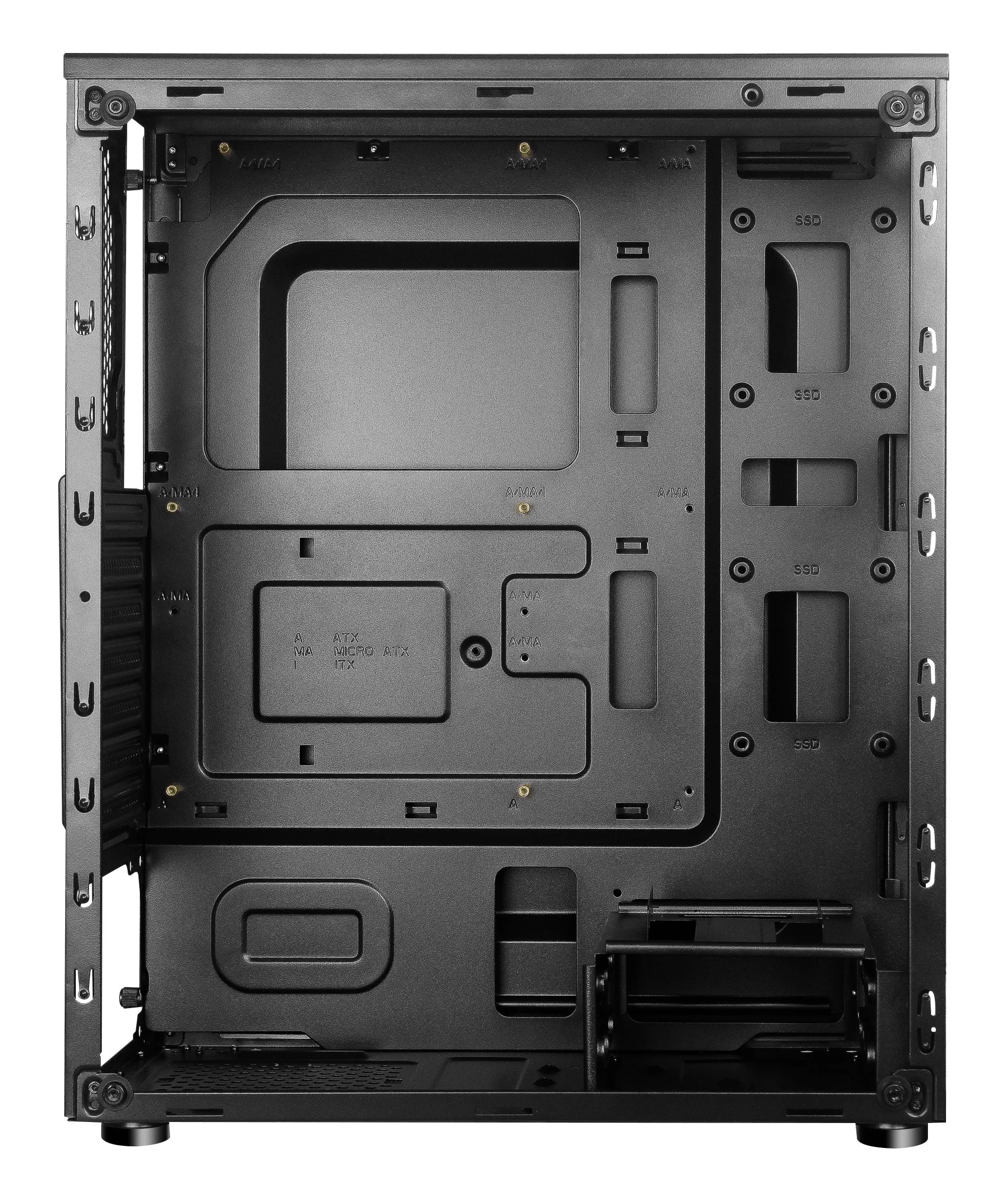 GamePower Dark Side 550W +80 Bronze Dahili PSU` lu 1x120mm ARGB Fan ARGB Led Bar Temperli Cam Gaming Mid ATX