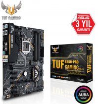 Asus TUF B360-PRO GAMING (WI-FI) Intel B360 Soket 1151 DDR4 2666Mhz ATX Gaming (Oyuncu) Anakart