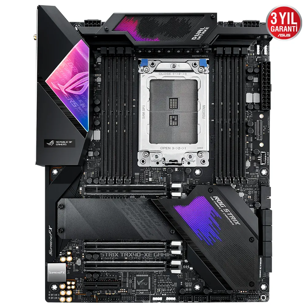 Asus ROG STRIX TRX40-XE GAMING AMD TRX40 Soket sTRX4 DDR4 4666(O.C)Mhz ATX Gaming (Oyuncu) Anakart