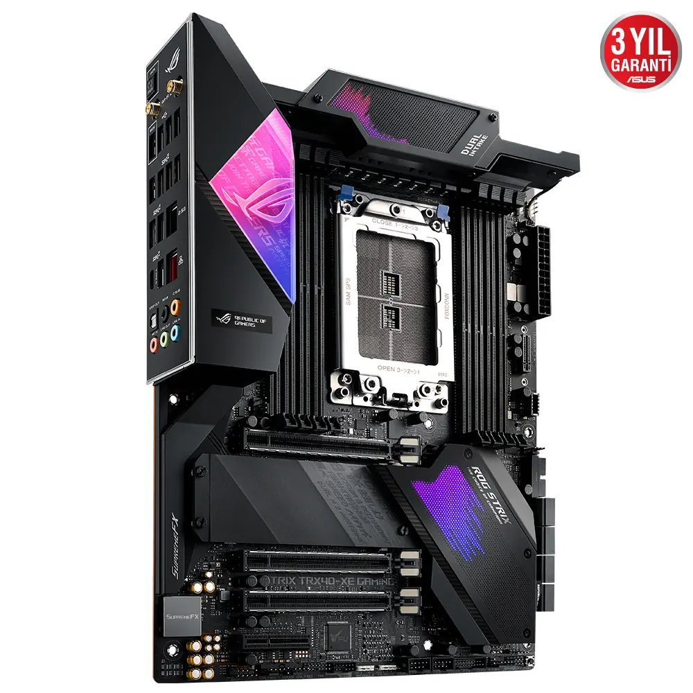 Asus ROG STRIX TRX40-XE GAMING AMD TRX40 Soket sTRX4 DDR4 4666(O.C)Mhz ATX Gaming (Oyuncu) Anakart