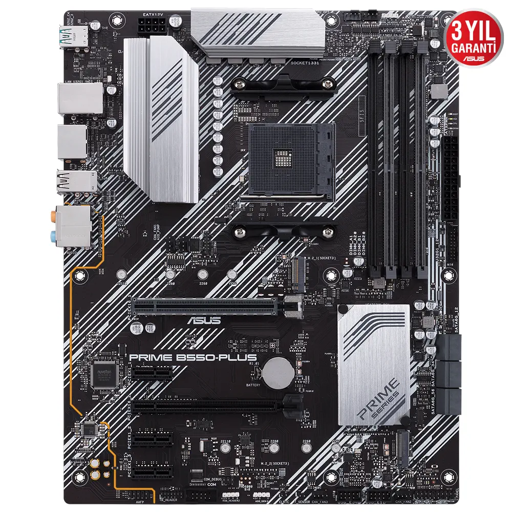 ASUS Prime B550-PLUS AMD B550 Soket AM4 DDR4 4600(OC)Mhz ATX Gaming (Oyuncu) Anakart