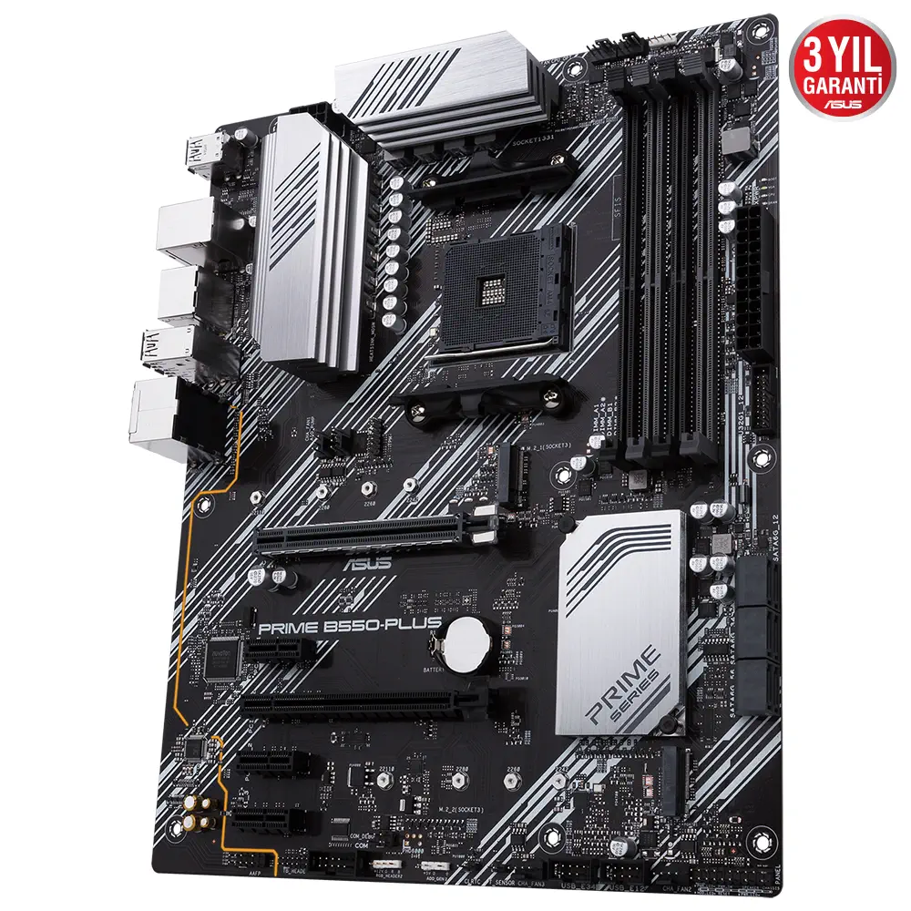 ASUS Prime B550-PLUS AMD B550 Soket AM4 DDR4 4600(OC)Mhz ATX Gaming (Oyuncu) Anakart