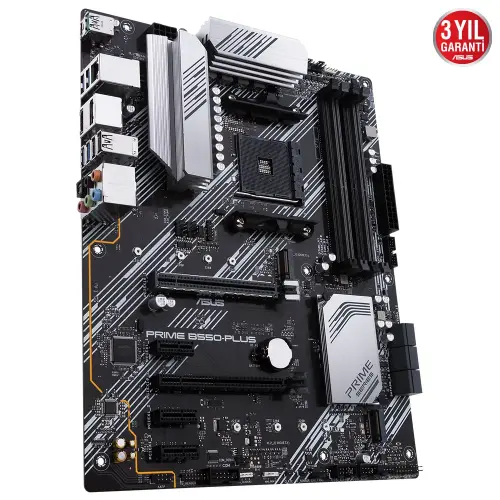 ASUS Prime B550-PLUS AMD B550 Soket AM4 DDR4 4600(OC)Mhz ATX Gaming (Oyuncu) Anakart