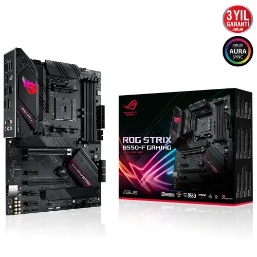 ASUS ROG STRIX B550-F Gaming AMD B550 Soket AM4 DDR4 4600MHz(OC)Mhz ATX Gaming (Oyuncu) Anakart
