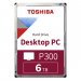 Toshiba P300 HDWD260UZSVA 6TB 3.5” SATA 6Gb/s 5400Rpm PC Harddisk