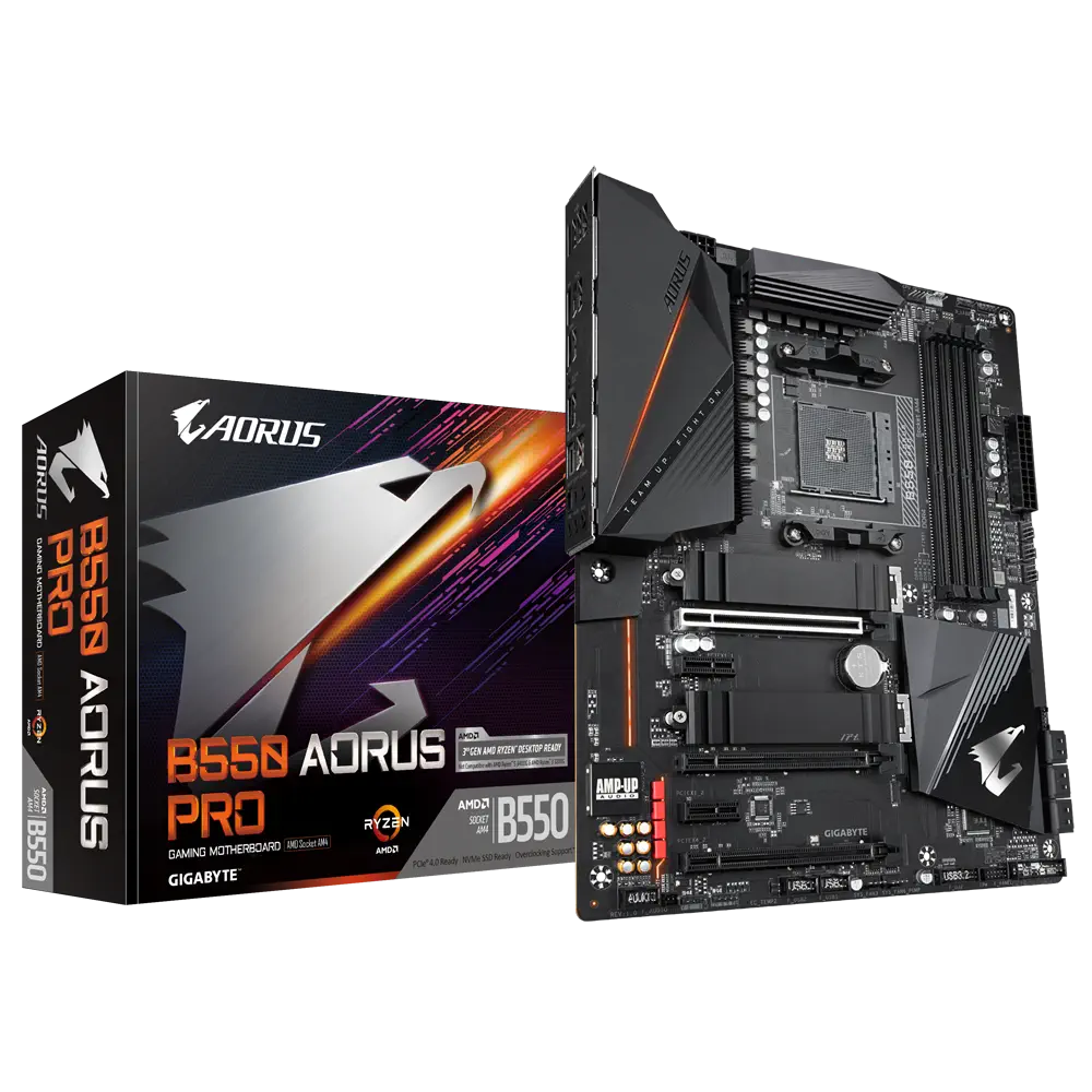 Gigabyte B550 AORUS PRO AMD B550 Soket AM4 DDR4 5400(OC)MHz ATX Gaming (Oyuncu) Anakart