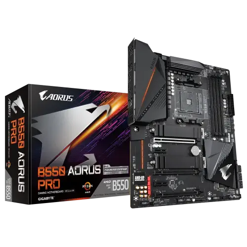 Gigabyte B550 AORUS PRO AMD B550 Soket AM4 DDR4 5400(OC)MHz ATX Gaming (Oyuncu) Anakart