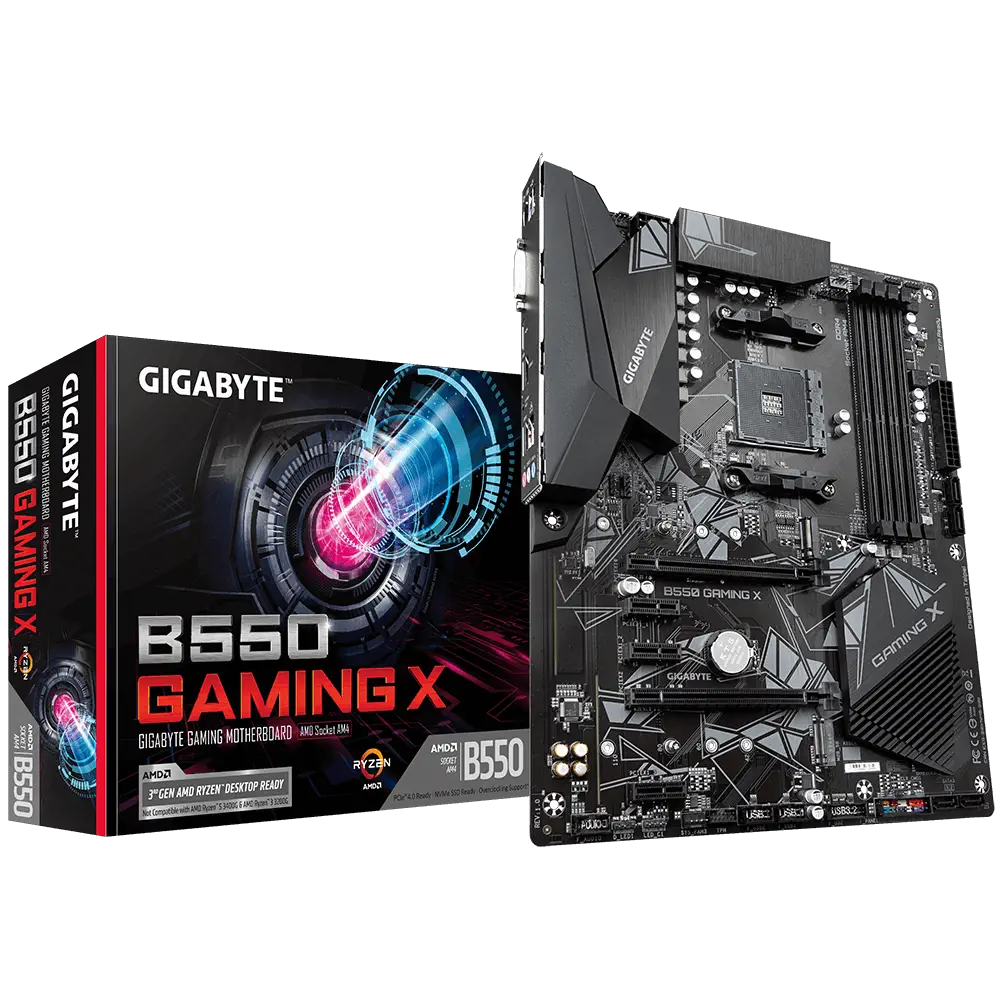Gigabyte B550 GAMING X AMD B550 Soket AM4 DDR4 4000(O.C)Mhz ATX Gaming (Oyuncu) Anakart
