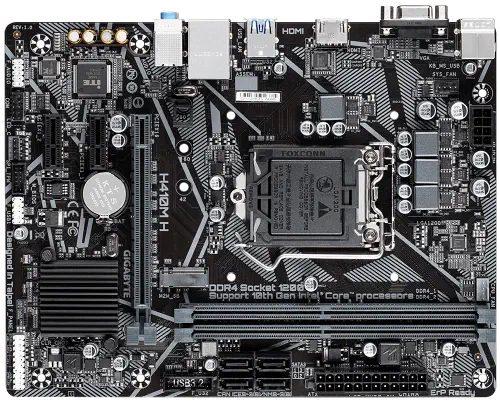 Gigabyte H410M H Intel H410 Soket 1200 DDR4 2933MHz mATX Gaming (Oyuncu) Anakart