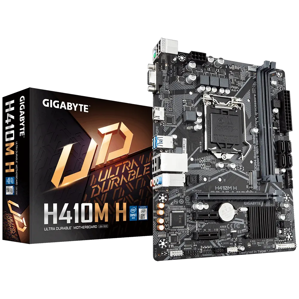 Gigabyte H410M H Intel H410 Soket 1200 DDR4 2933MHz mATX Gaming (Oyuncu) Anakart