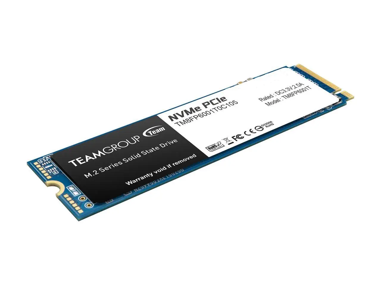Team MP33 1TB 1800/1500MB/s NVMe PCIe Gen3x4 M.2 SSD Disk (TM8FP6001T0C101)