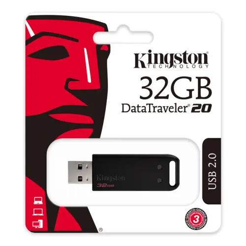 Kingston DataTraveler 20 DT20/32GB 32GB USB 2.0 Flash Bellek