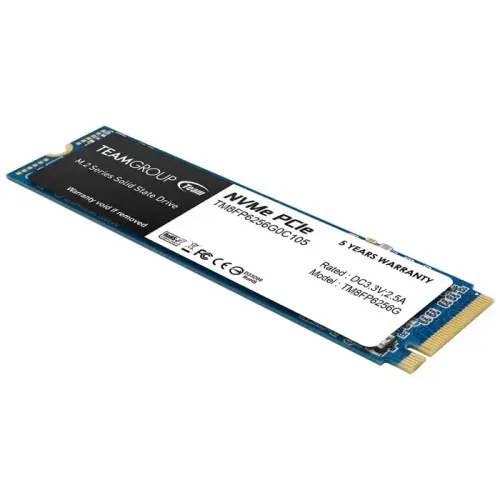 Team MP33 256GB 1600/1000MB/s NVMe PCIe Gen3x4 M.2 SSD Disk (TM8FP6256G0C101)