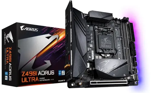 Gigabyte Z490I Aorus Ultra Intel Z490 Soket 1200 DDR4 5000(OC)MHz Mini-ITX Gaming (Oyuncu) Anakart
