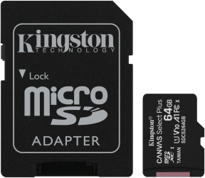 Kingston Canvas Plus 64GB SDCS2/64GB Class 10 100MB/s Okuma Hızlı MicroSD Hafıza Kartı