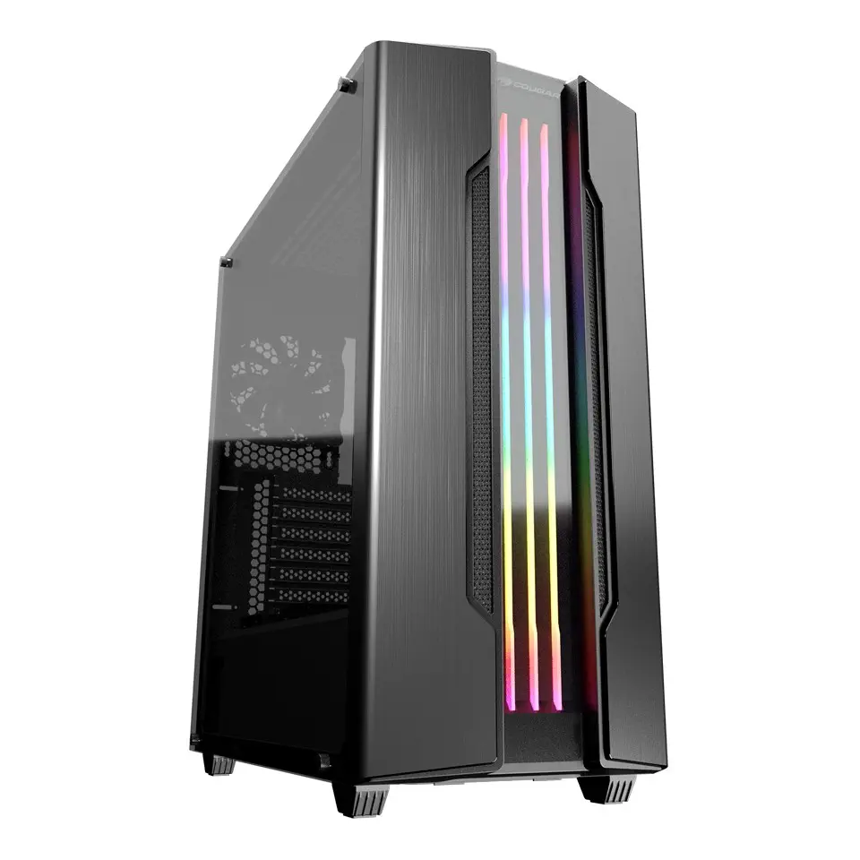 Cougar Gemini S IRON-G RGB CGR-5BMBG-T 600W 80+ Dahili PSU`lu USB 3.0 Temperli Cam E-ATX Mid-Tower Gaming (Oyuncu) Kasa