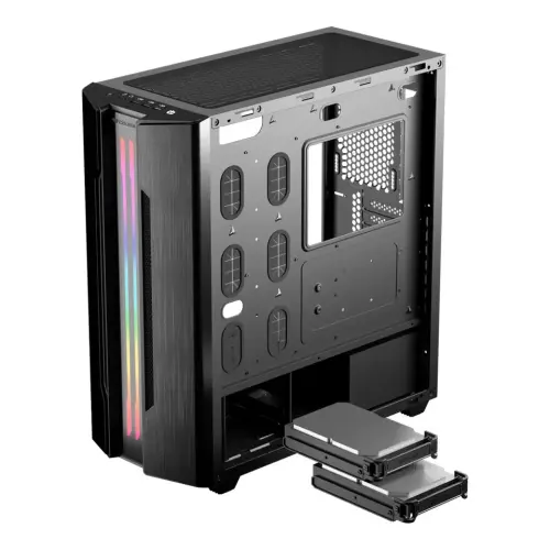 Cougar Gemini S IRON-G RGB CGR-5BMBG-T 600W 80+ Dahili PSU`lu USB 3.0 Temperli Cam E-ATX Mid-Tower Gaming (Oyuncu) Kasa
