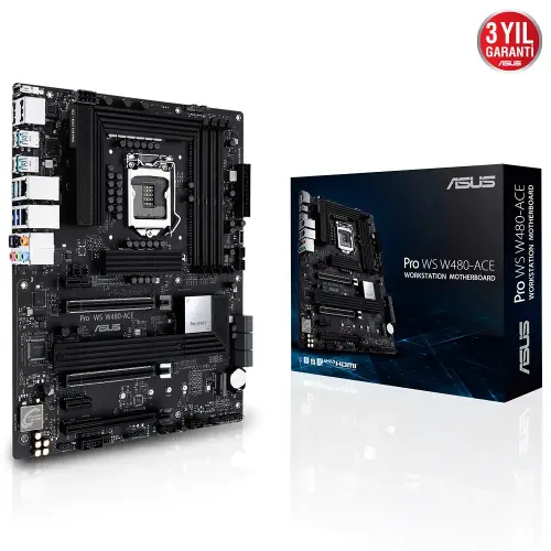 Asus Pro WS W480-ACE Intel W480 Soket 1200 DDR4 4800(OC)MHz ATX Anakart