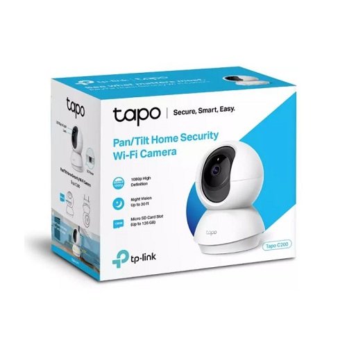 TP-Link Tapo C200 Full HD 1080p Gece Görüşlü 128 GB Micro SD Destekli Wi-Fi Pan Tilt Güvenlik Kamerası