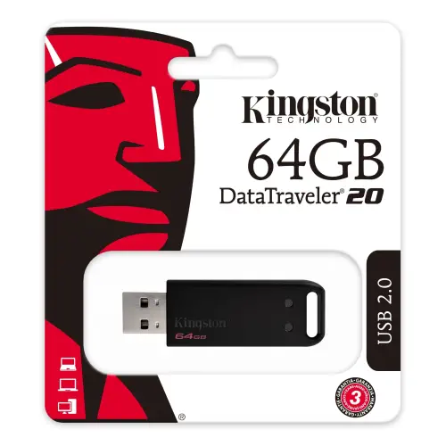 Kingston DataTraveler DT20/64GB 64GB USB.2.0 Flash Bellek