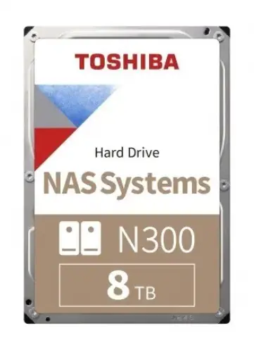 Toshiba N300 HDWG180UZSVA 8TB 7200RPM 128MB SATA 3 NAS Harddisk