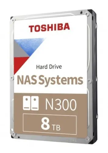 Toshiba N300 HDWG180UZSVA 8TB 7200RPM 128MB SATA 3 NAS Harddisk